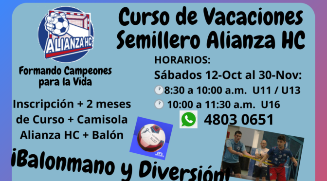 Curso Vacacional Semillero Alianza HC